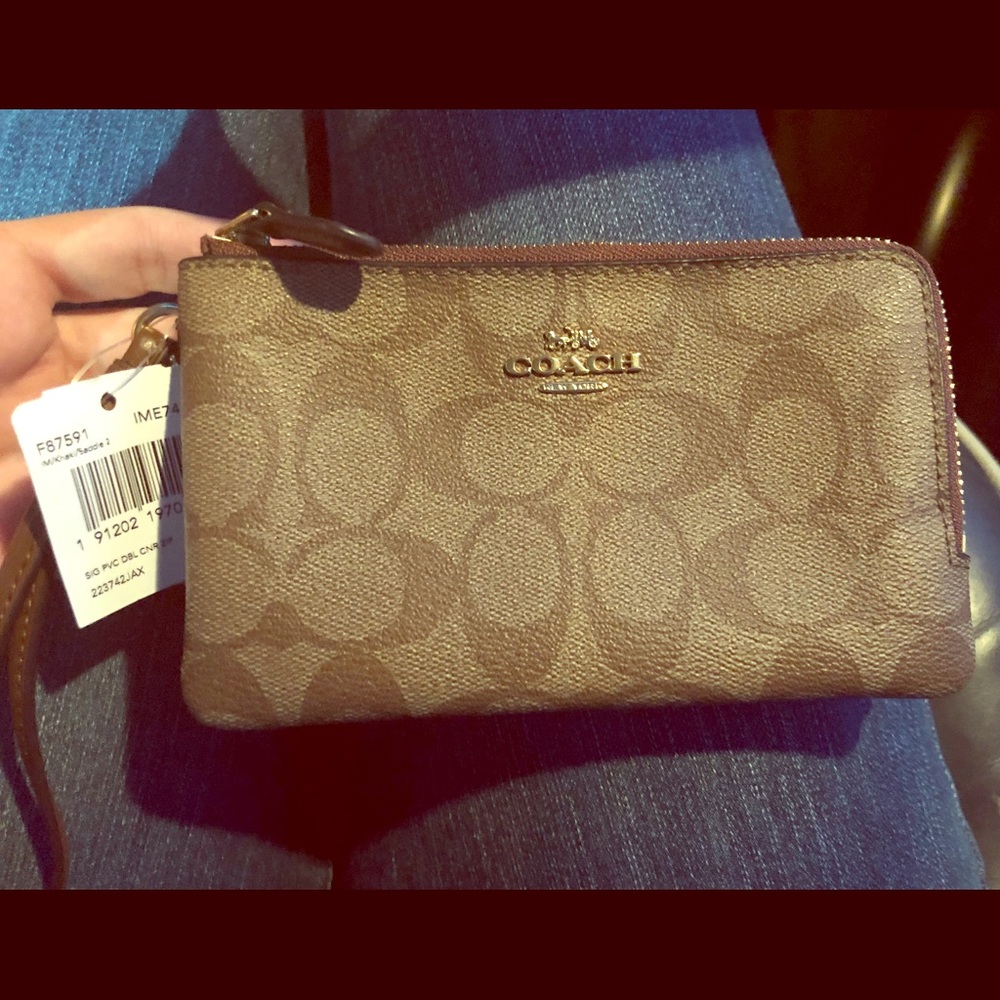 Coach corner zip wristlet. Brand New.